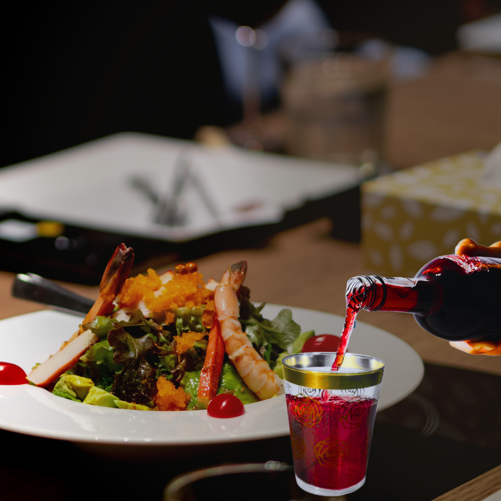 Glasses, Disposable, Plastic, 10oz.capacity, Elegant Gold Rim with Unique Floral Design, 50 pack